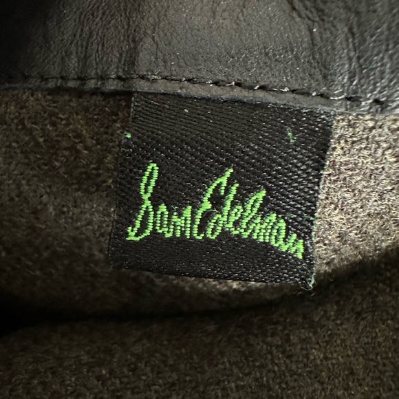 Sam Edelman Naharra Knee High Graphite Leather Heeled Boots Size 8.5 - Picture 14 of 16